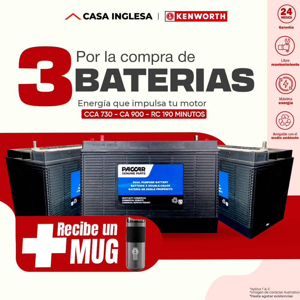 BATERIA PACCAR CCA 730 CA 900 RC 190 MINUTOS 1