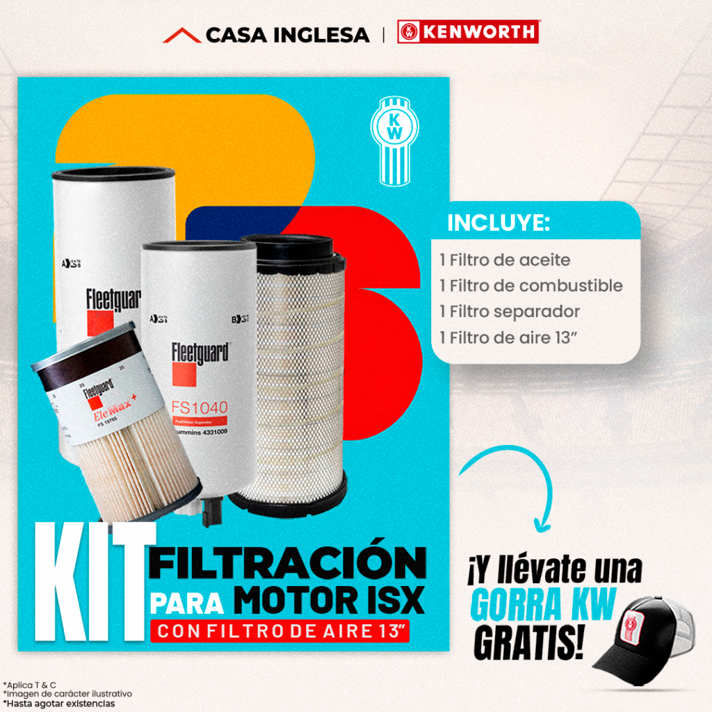 Kit filtracion para motor ISX filtro de aire 13p 1