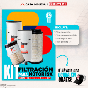 KIT FILTRACIÓN PARA MOTOR ISX FILTRO DE AIRE 15 PULGADAS - KIT0037