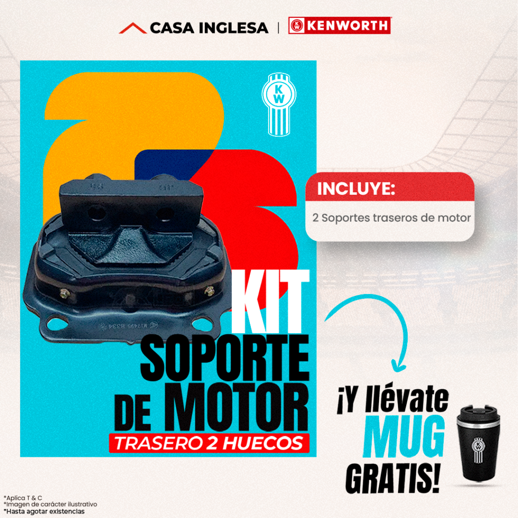Kit soporte de motor trasero 2 huecos 1