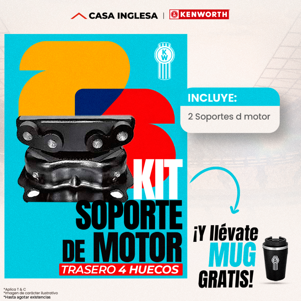 Kit soporte de motor trasero 4 huecos 1