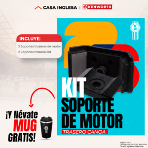 KIT SOPORTE DE MOTOR TRASERO CANOA - KIT0028